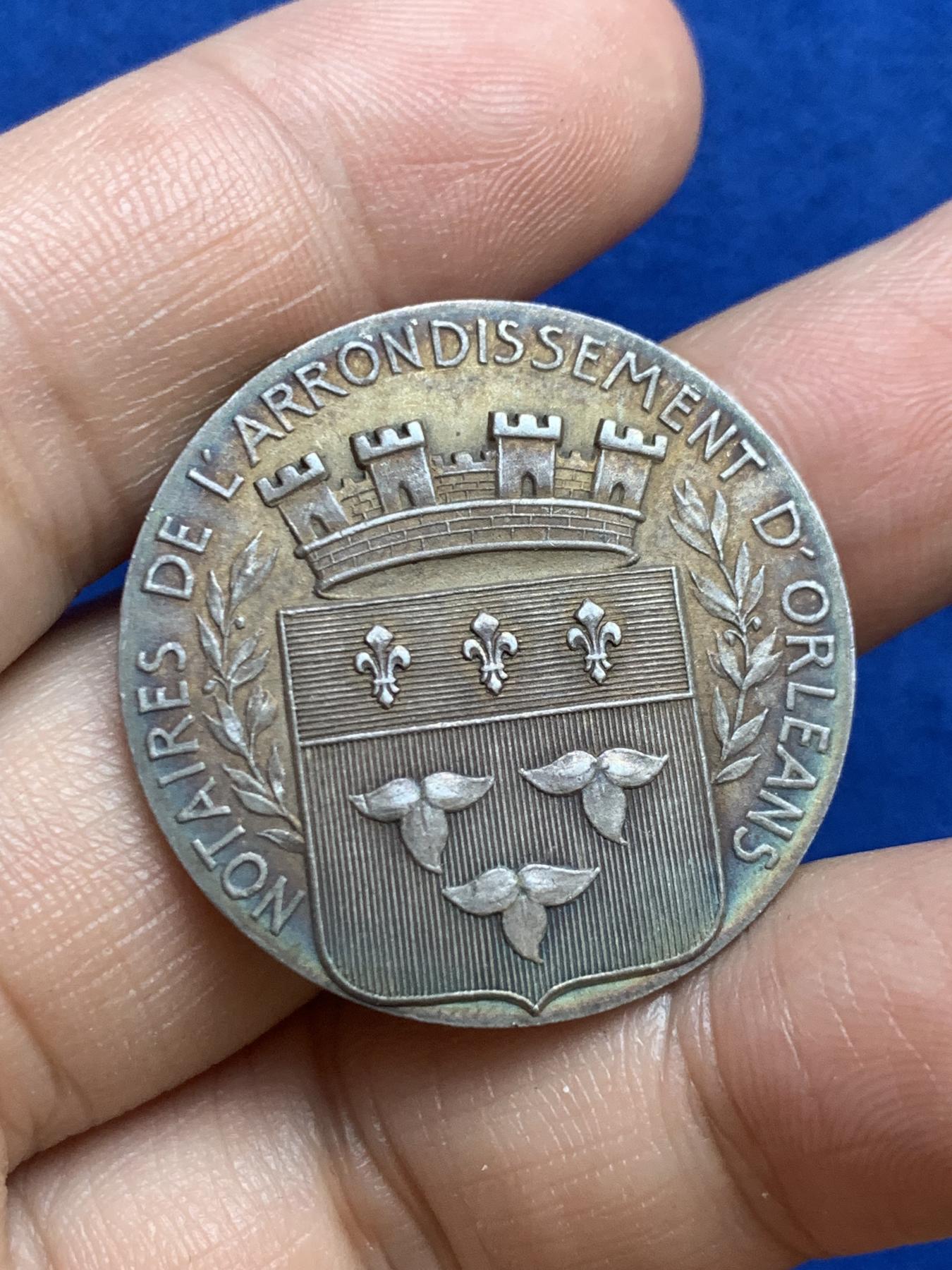 《竞宝斋》第271场-八角与章专场 周日，周一，周二  3场连拍 （全场包邮） 法国银质jeton，奥尔良公证人，15.13g，32.2mm，丰饶角1ARGENT边铭