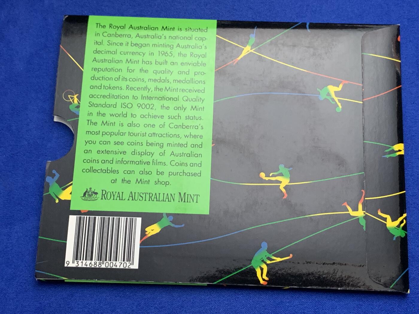 《竞宝斋》第269场- 周日，周一，周二  3场连拍 （全场包邮） 1992年澳大利亚皇家造币厂官方套币 带1元标枪流通纪念币