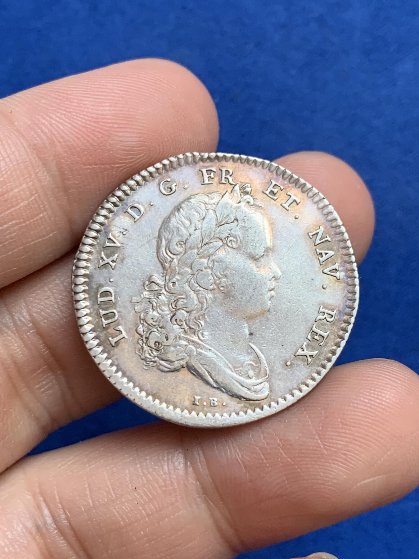 《竞宝斋》第271场-八角与章专场 周日，周一，周二  3场连拍 （全场包邮） 法国路易十五时期鲁昂市银制代币，7.75g，31mm