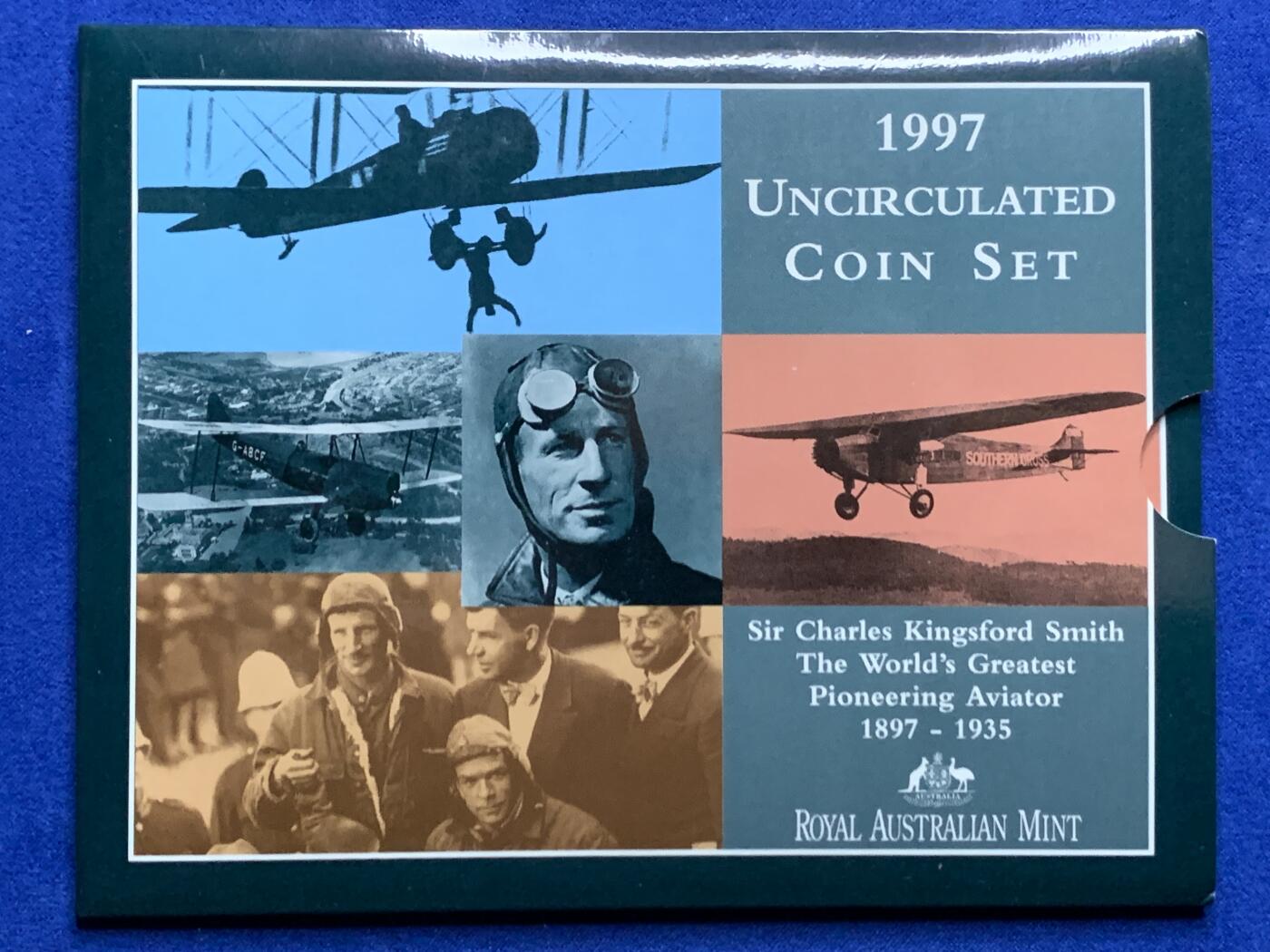 《竞宝斋》第269场- 周日，周一，周二  3场连拍 （全场包邮） 1997年澳大利亚皇家造币厂官方套币 带1元流通纪念币
