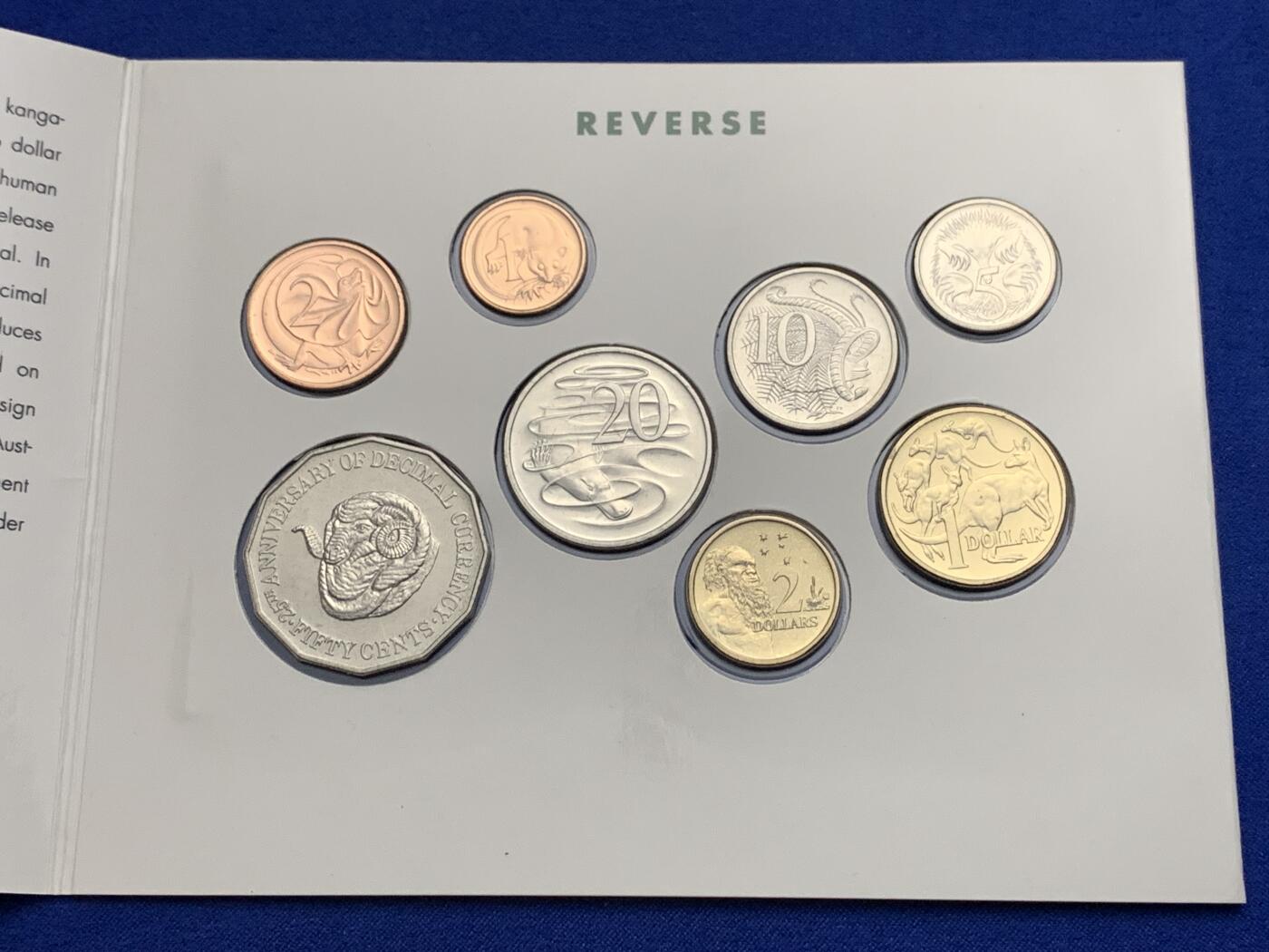 《竞宝斋》第269场- 周日，周一，周二  3场连拍 （全场包邮） 1991年澳大利亚皇家造币厂官方套币 带50分流通纪念币1枚