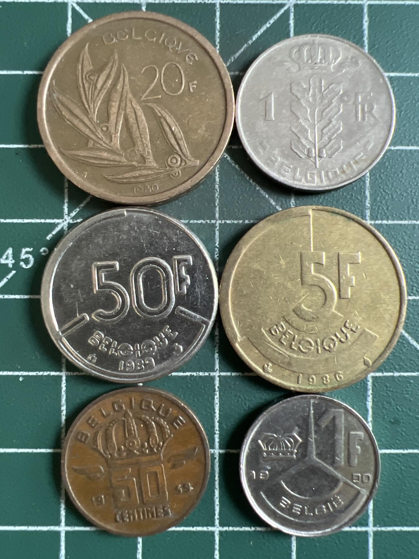 第607期 硬币专场 （无押金，捡漏，全场50包邮，偏远地区除外，接收代拍业务） 比利时一套6枚