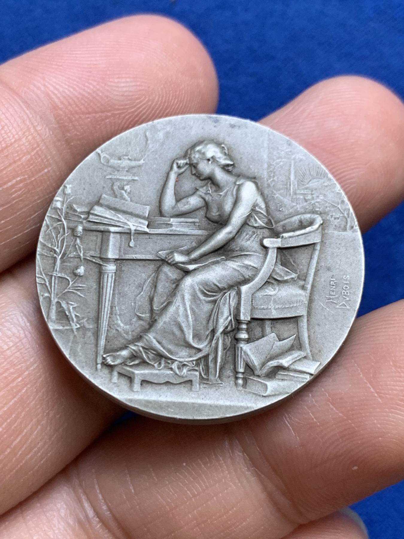 《竞宝斋》第271场-八角与章专场 周日，周一，周二  3场连拍 （全场包邮） 法国卫生部代币，材质镍银（白铜），15.71g，32.3mm，丰饶角+MCHOR边铭