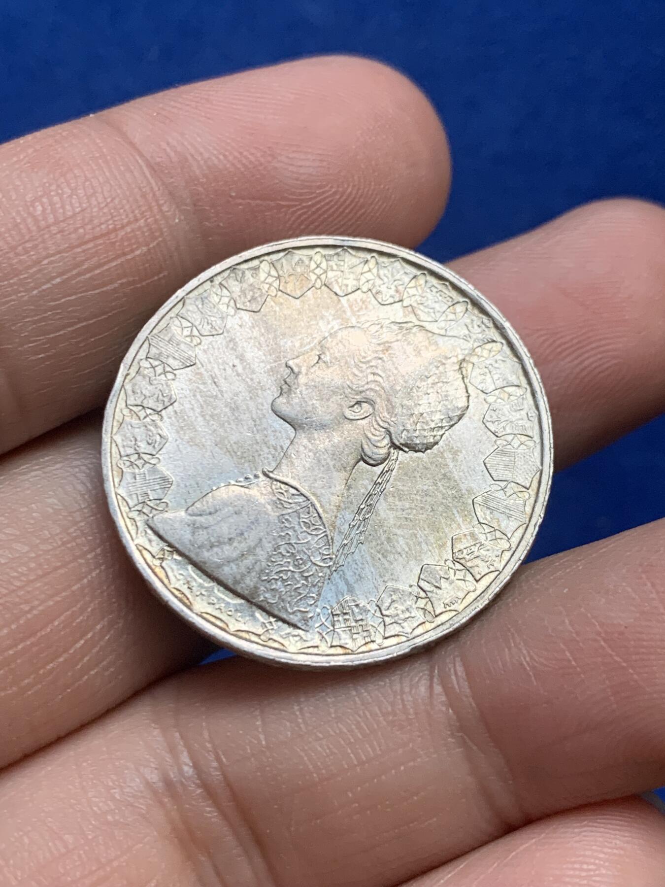 《竞宝斋》第269场- 周日，周一，周二  3场连拍 （全场包邮） 意大利1960美女帆船500里拉银币 卷拆BU品