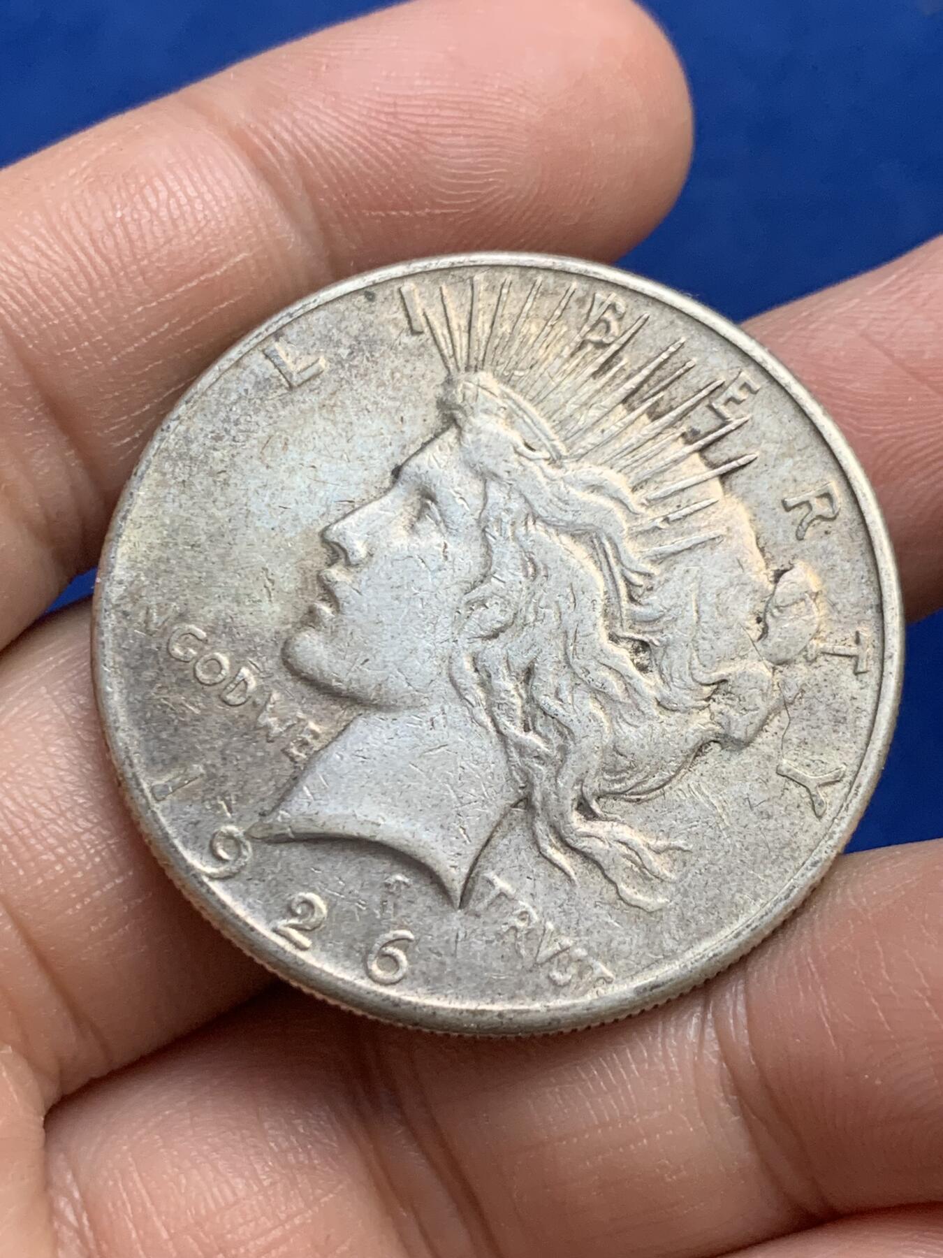 《竞宝斋》第269场- 周日，周一，周二  3场连拍 （全场包邮） 1926年 美国和平鸽一圆银币