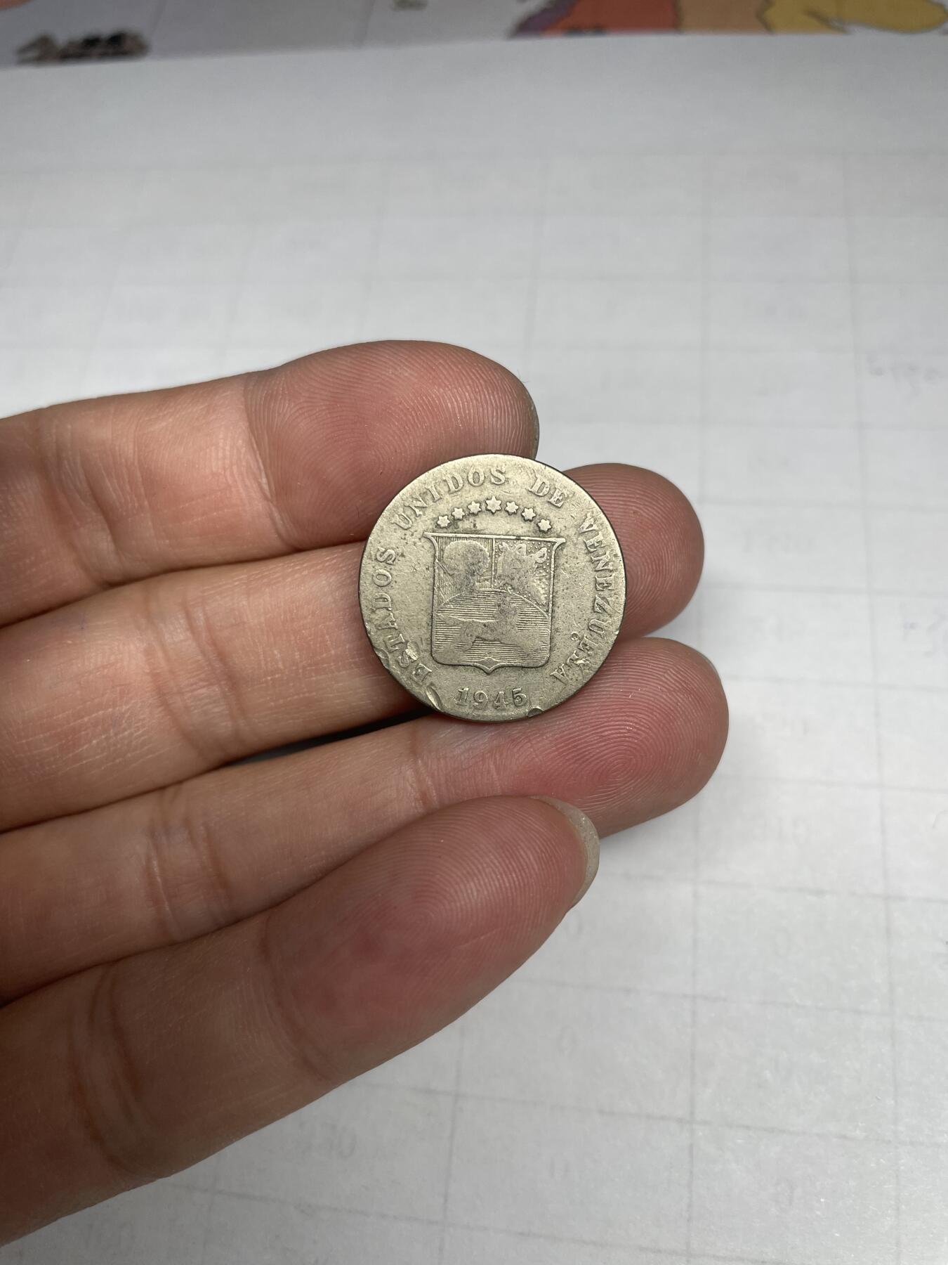 2024年集古藏今外币拍卖第七期-第3场—（总第63拍） 1945年委内瑞拉12.5分