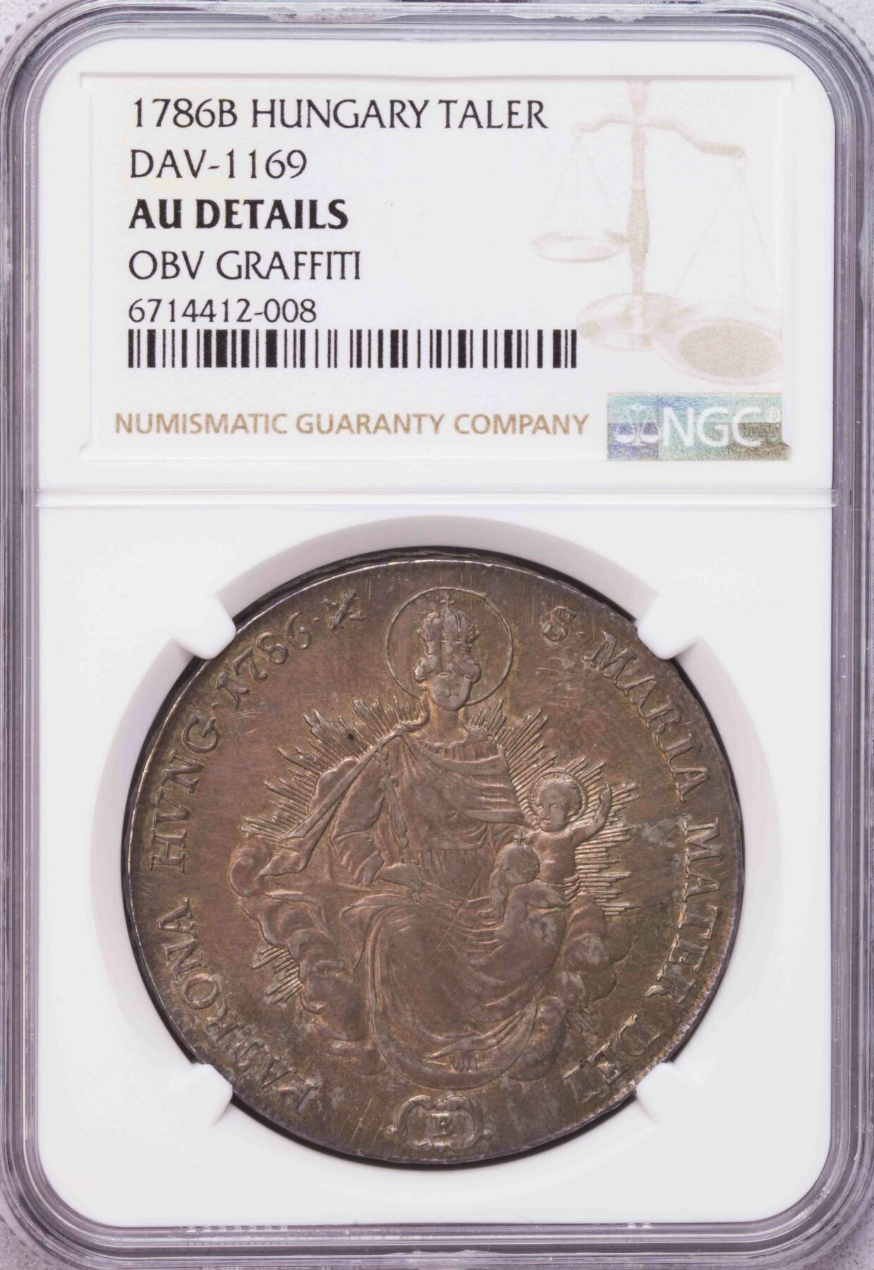 NGC-AUD 1786匈牙利圣母泰勒大银币