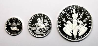 凡希社世界钱币微拍第二百六十九期 - 1970海地PS精铸三枚套略有丝痕