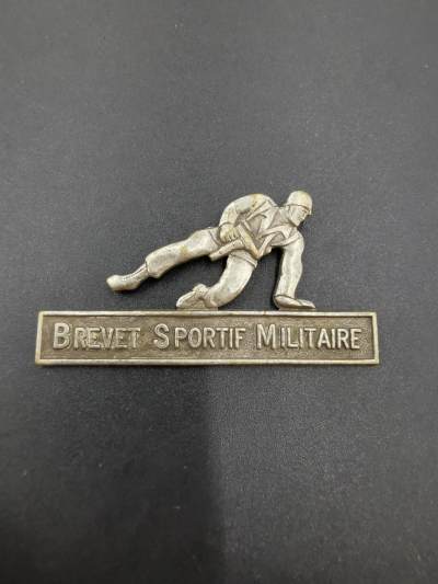 老王徽章第四十期 - 法国军事体育竞赛证章   背杆损坏