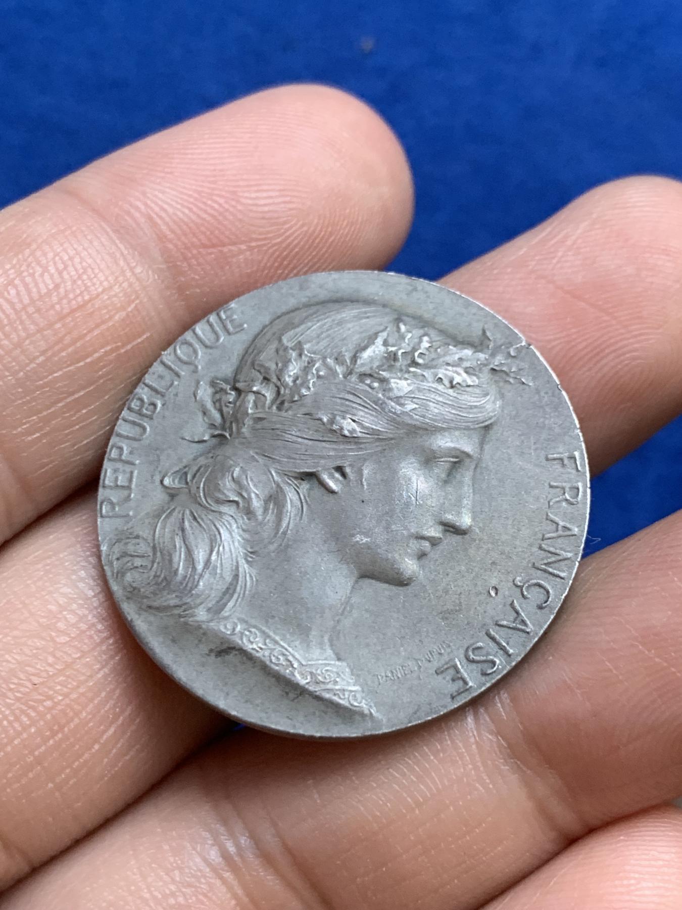 《竞宝斋》第271场-八角与章专场 周日，周一，周二  3场连拍 （全场包邮） 法国奥尔良公证人银质代币，14.48g，31.6mm，丰饶角1argent边铭