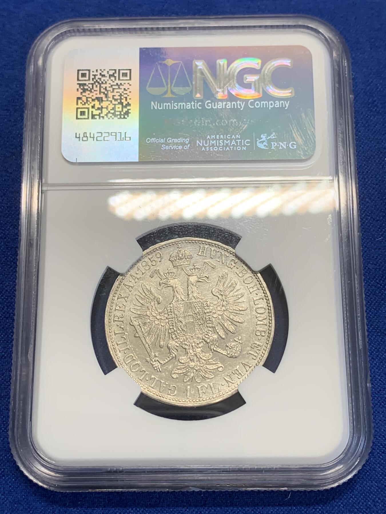 《竞宝斋》第269场- 周日，周一，周二  3场连拍 （全场包邮） NGC UNCD 奥地利1859年早期佛罗林银币