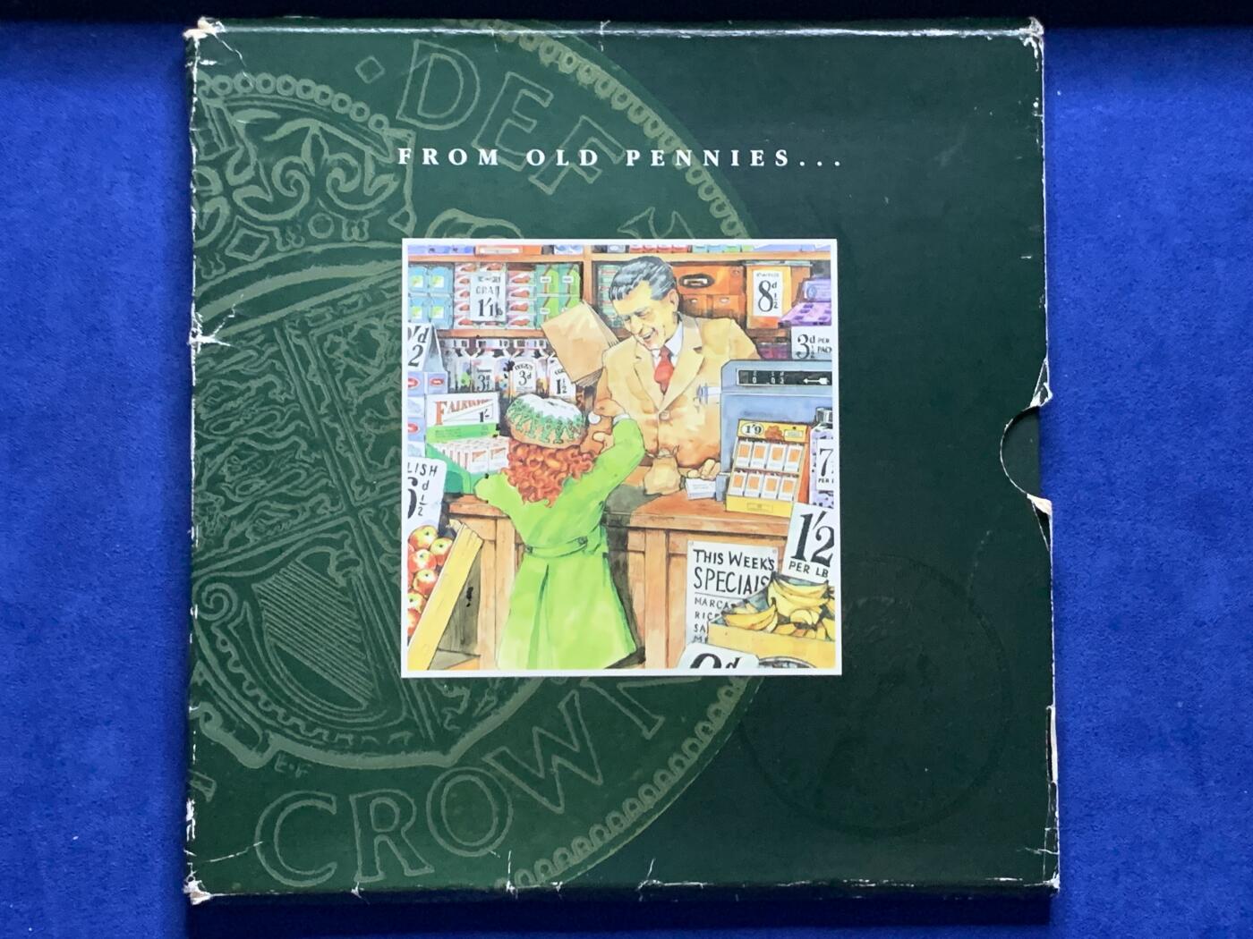 《竞宝斋》第269场- 周日，周一，周二  3场连拍 （全场包邮） 英国硬币套装 新旧版套币合集 附货币转换规则 改制前1套 改制后1套 稀少套装