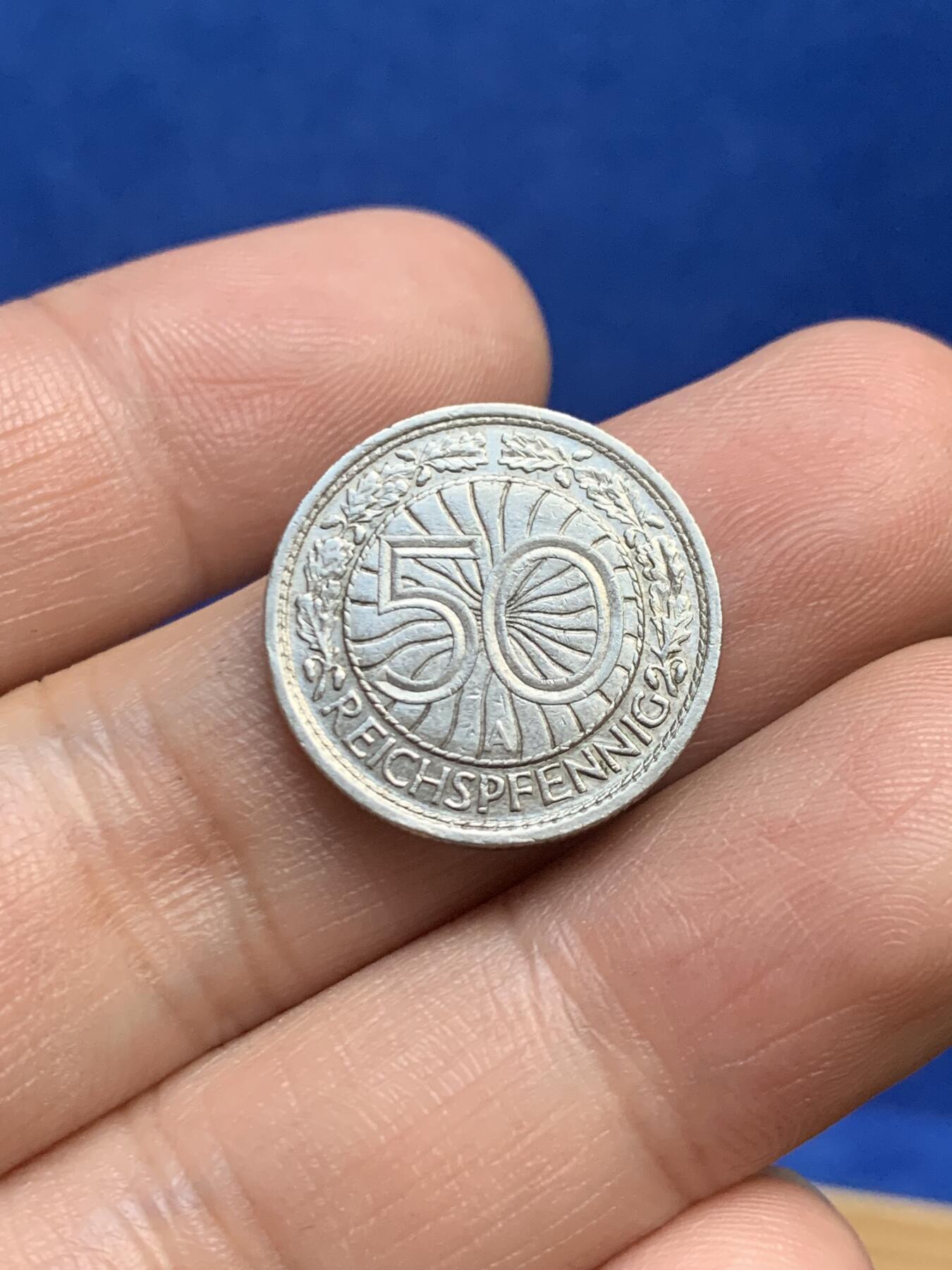 《竞宝斋》第269场- 周日，周一，周二  3场连拍 （全场包邮） 德国1927年50芬尼