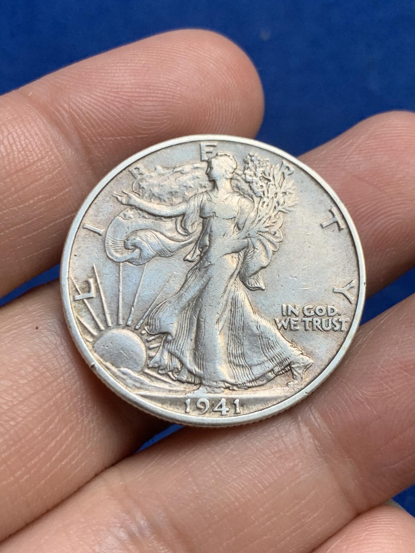 《竞宝斋》第269场- 周日，周一，周二  3场连拍 （全场包邮） 美国1941年半美元银币