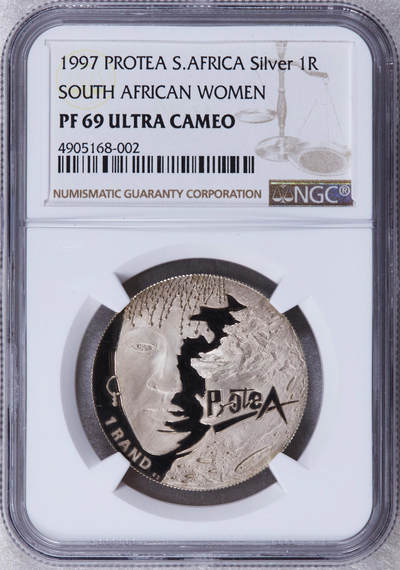 S&S Numismatic世界钱币-拍卖 第83期 - 获奖币*南非1997年 南非妇女 1兰特精制纪念银币 盒证齐全 NGC PF69UC