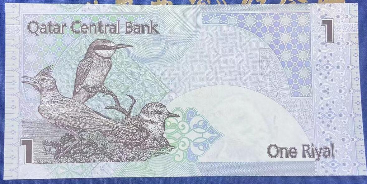 【炜奕收藏】世界精选纸币裸钞专场 2017年卡塔尔1里亚尔，UNC品相