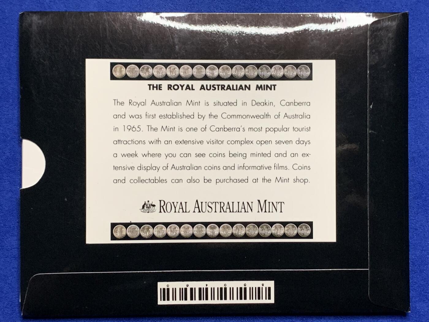 《竞宝斋》第269场- 周日，周一，周二  3场连拍 （全场包邮） 1991年澳大利亚皇家造币厂官方套币 带50分流通纪念币1枚