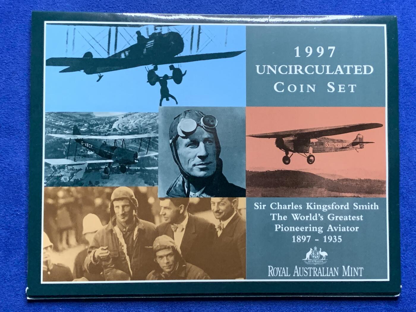 《竞宝斋》第269场- 周日，周一，周二  3场连拍 （全场包邮） 1997年澳大利亚皇家造币厂官方套币 带1元流通纪念币