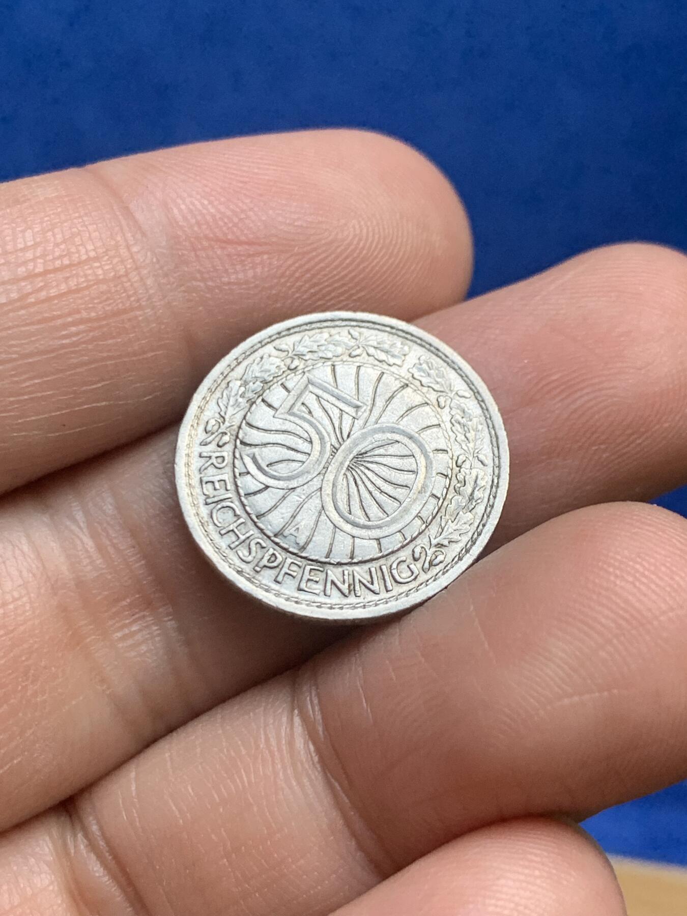 《竞宝斋》第269场- 周日，周一，周二  3场连拍 （全场包邮） 德国1927年50芬尼