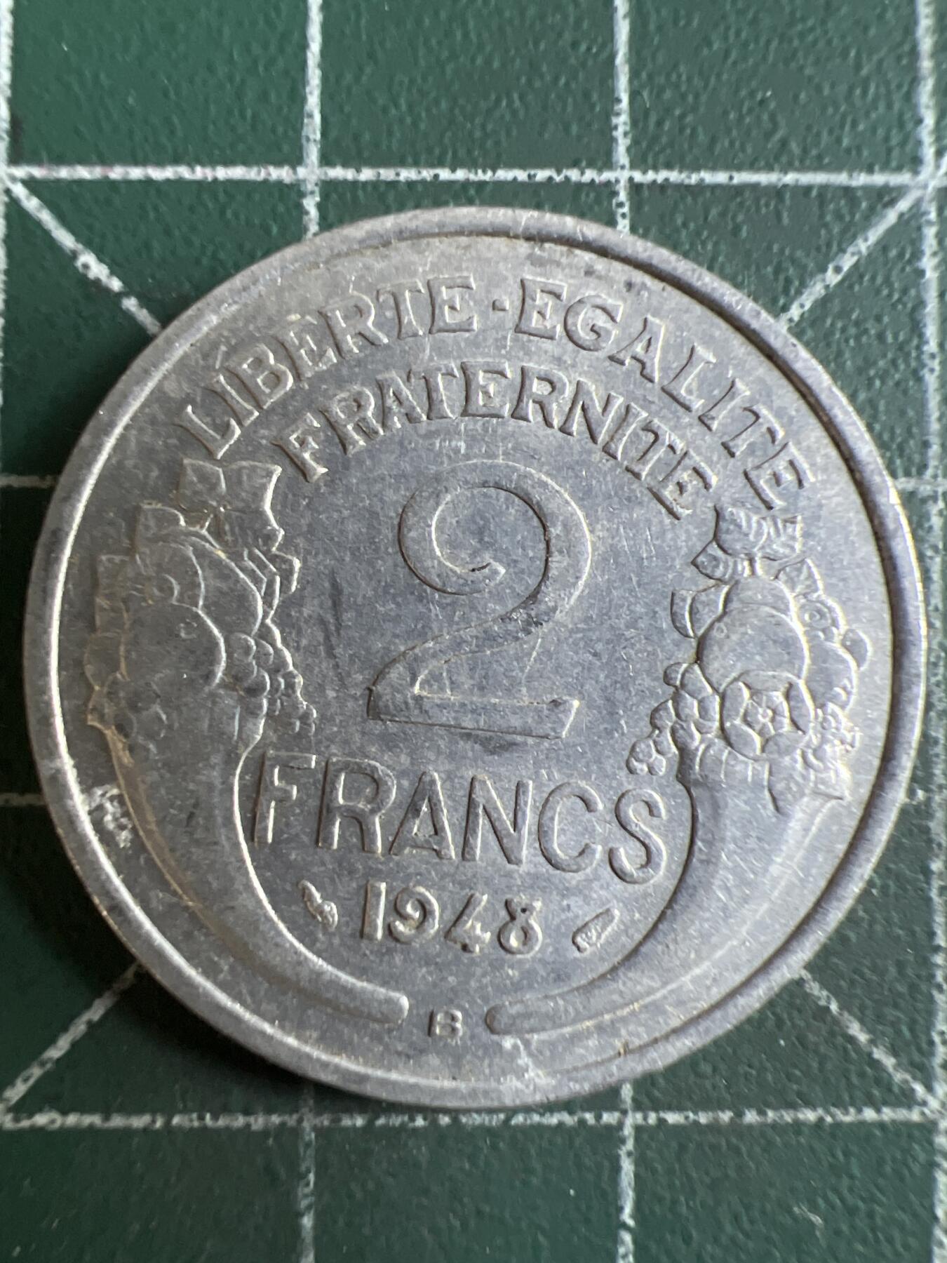 第607期 硬币专场 （无押金，捡漏，全场50包邮，偏远地区除外，接收代拍业务） 法国2法郎