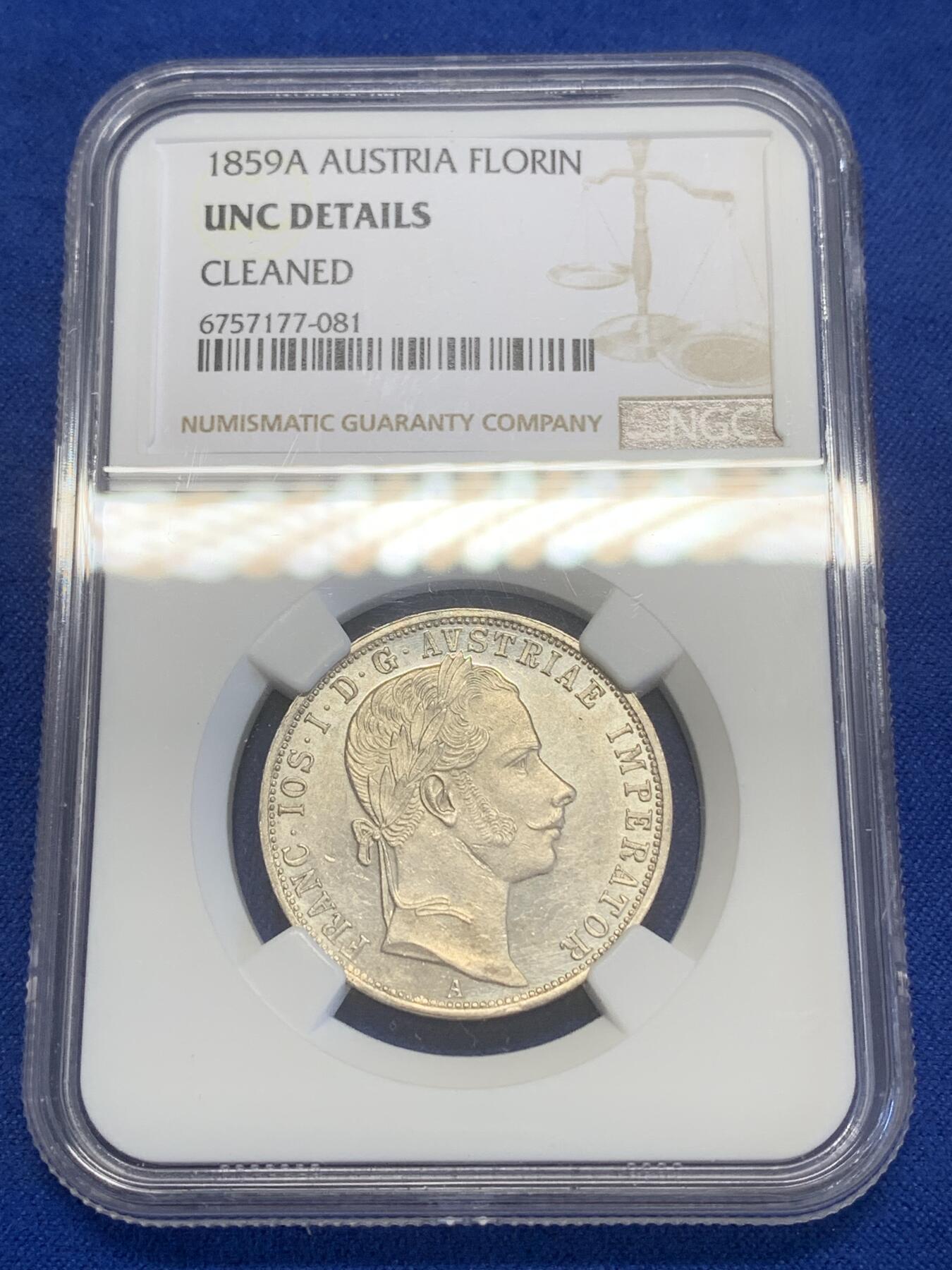 《竞宝斋》第269场- 周日，周一，周二  3场连拍 （全场包邮） NGC UNCD 奥地利1859年早期佛罗林银币