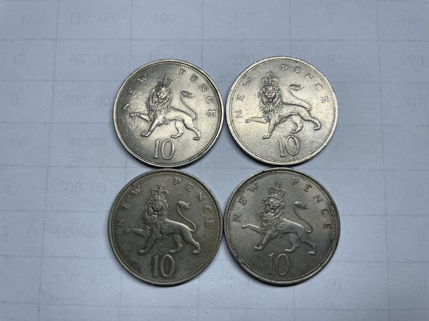 2024年集古藏今外币拍卖第七期-第3场—（总第63拍） 英国10便士4枚