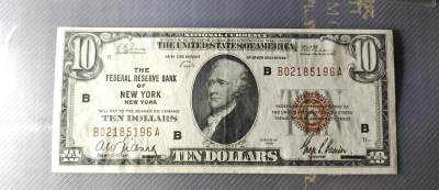 EF-AU 美国纸币 1929年 10元纸币 美金纸币 - EF-AU 美国纸币 1929年 10元纸币 美金纸币