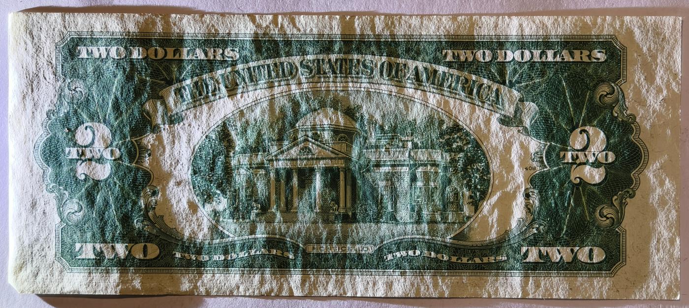 紫瑗钱币——第351期拍卖——纸币场 【双尾2】美国 1953年 B序列 托马斯·杰斐逊 2美元 红印 政府券 AU