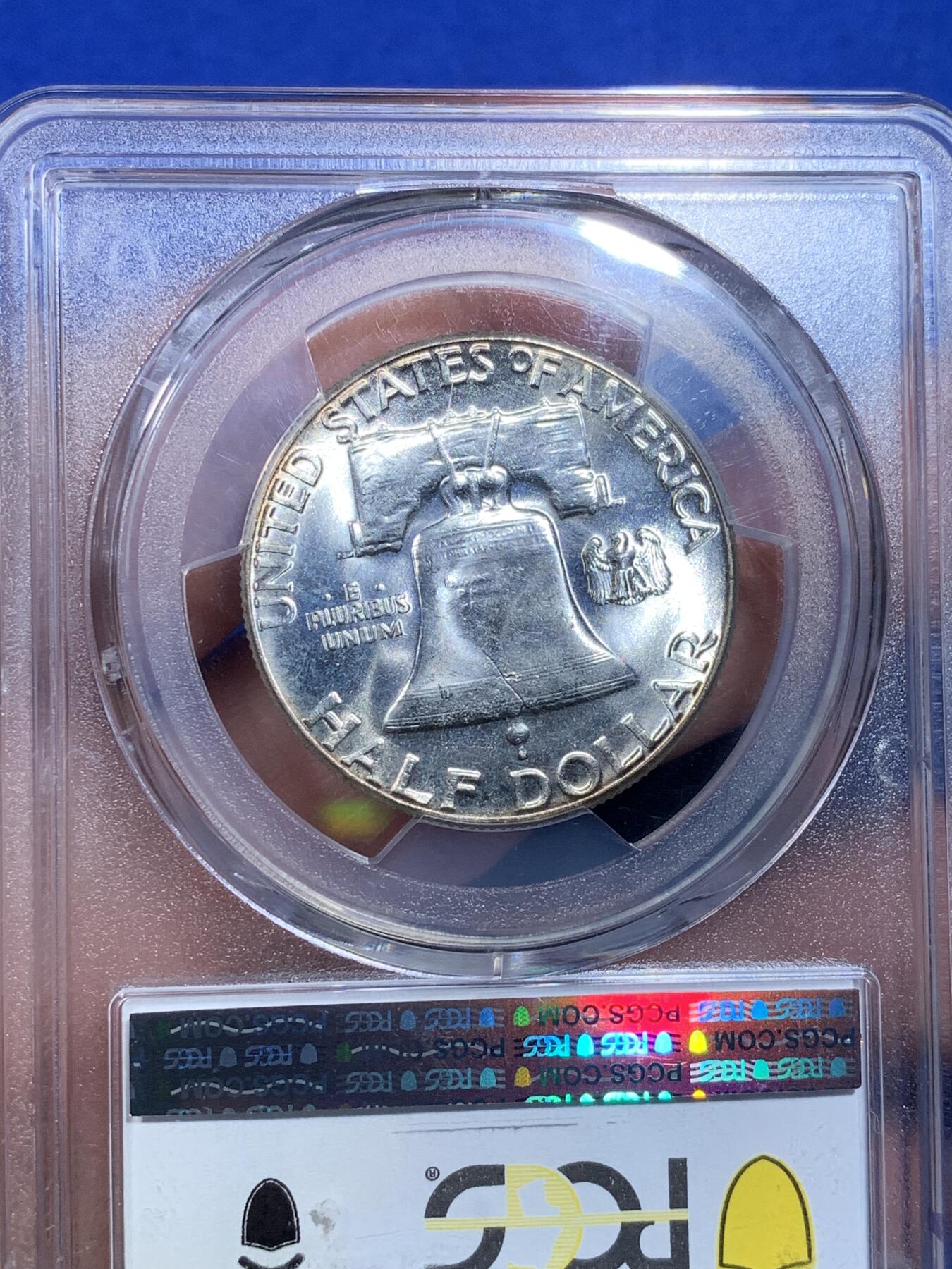 《竞宝斋》第269场- 周日，周一，周二  3场连拍 （全场包邮） PCGS MS64 美国1958年富兰克林半美元银币