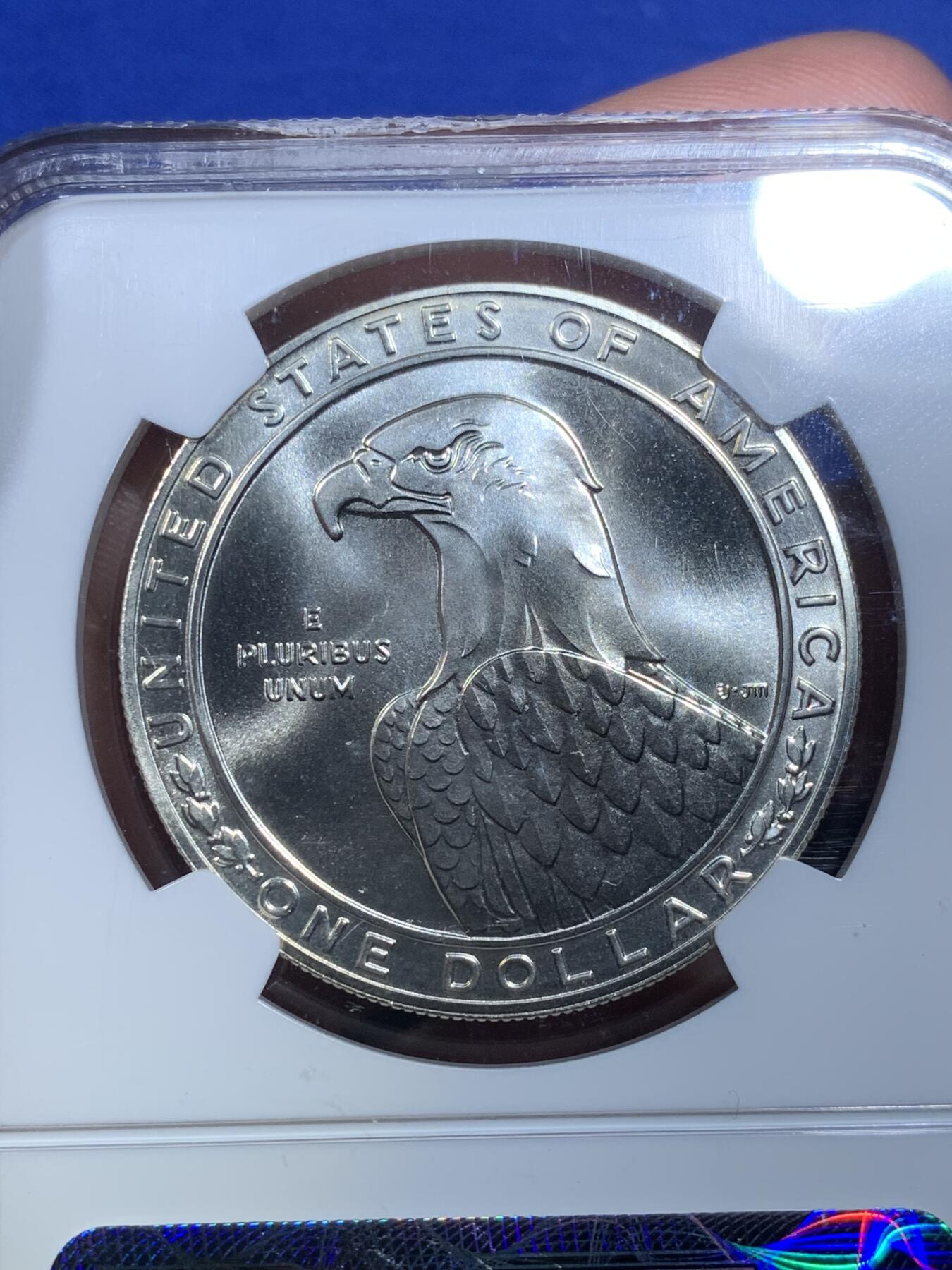 《竞宝斋》第269场- 周日，周一，周二  3场连拍 （全场包邮） NGC MS69 美国1983年P版奥运1美元大银币