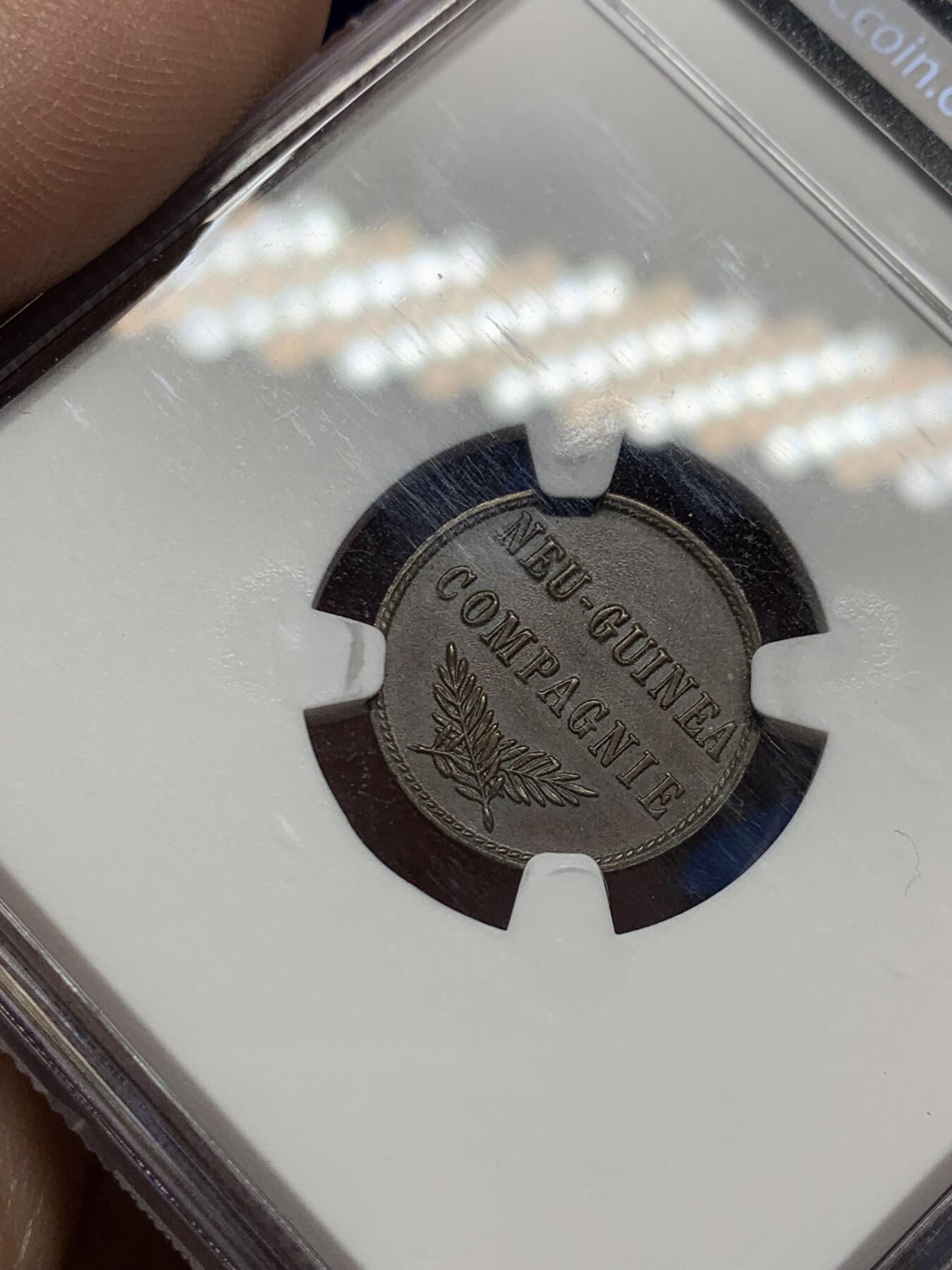 《竞宝斋》第269场- 周日，周一，周二  3场连拍 （全场包邮） NGC MS63 BN 德占新几内亚 1894 1芬尼铜币 独年高分 名誉品天堂鸟配套辅币 最近裸币成交价 157美元