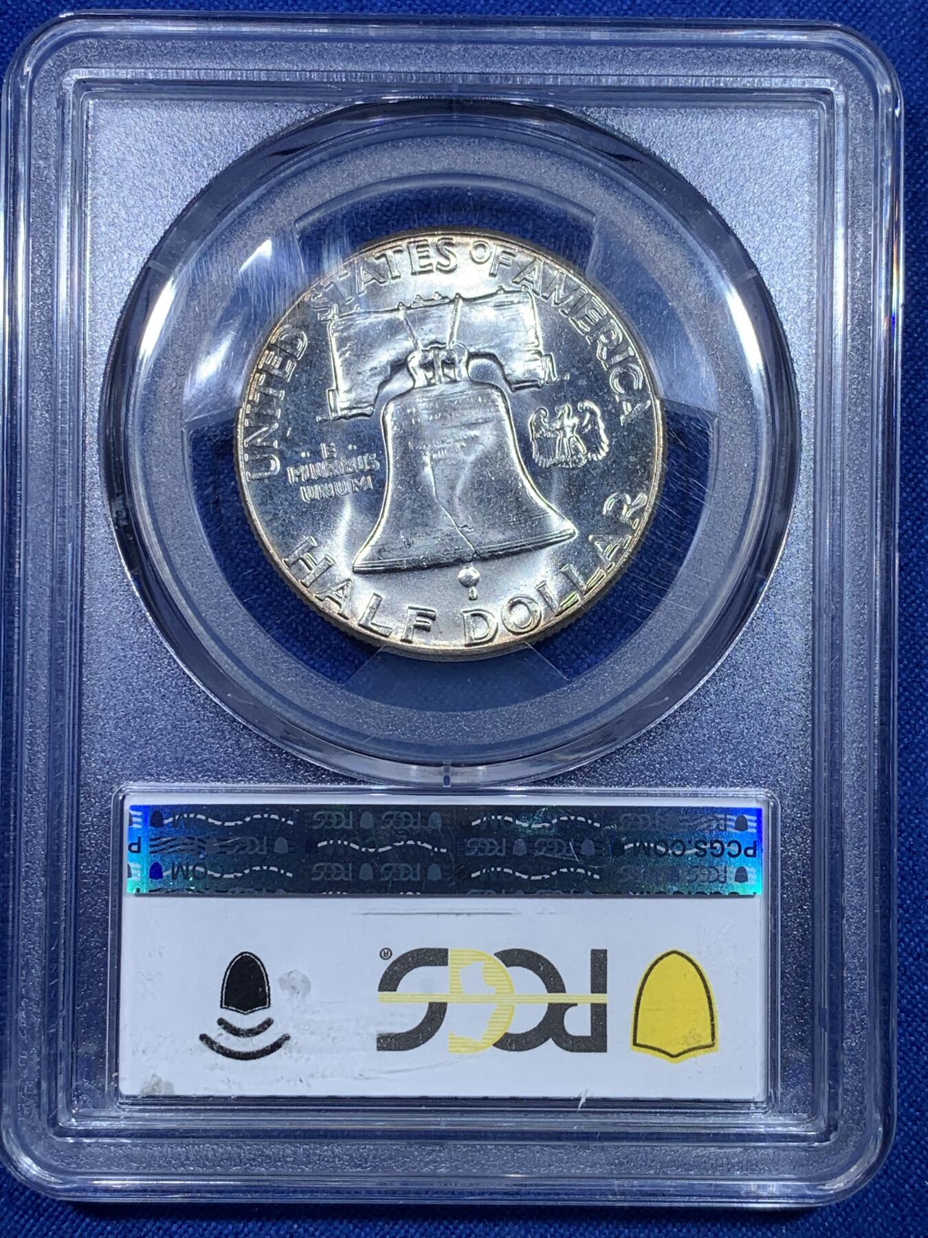 《竞宝斋》第269场- 周日，周一，周二  3场连拍 （全场包邮） PCGS MS64 美国1958年富兰克林半美元银币
