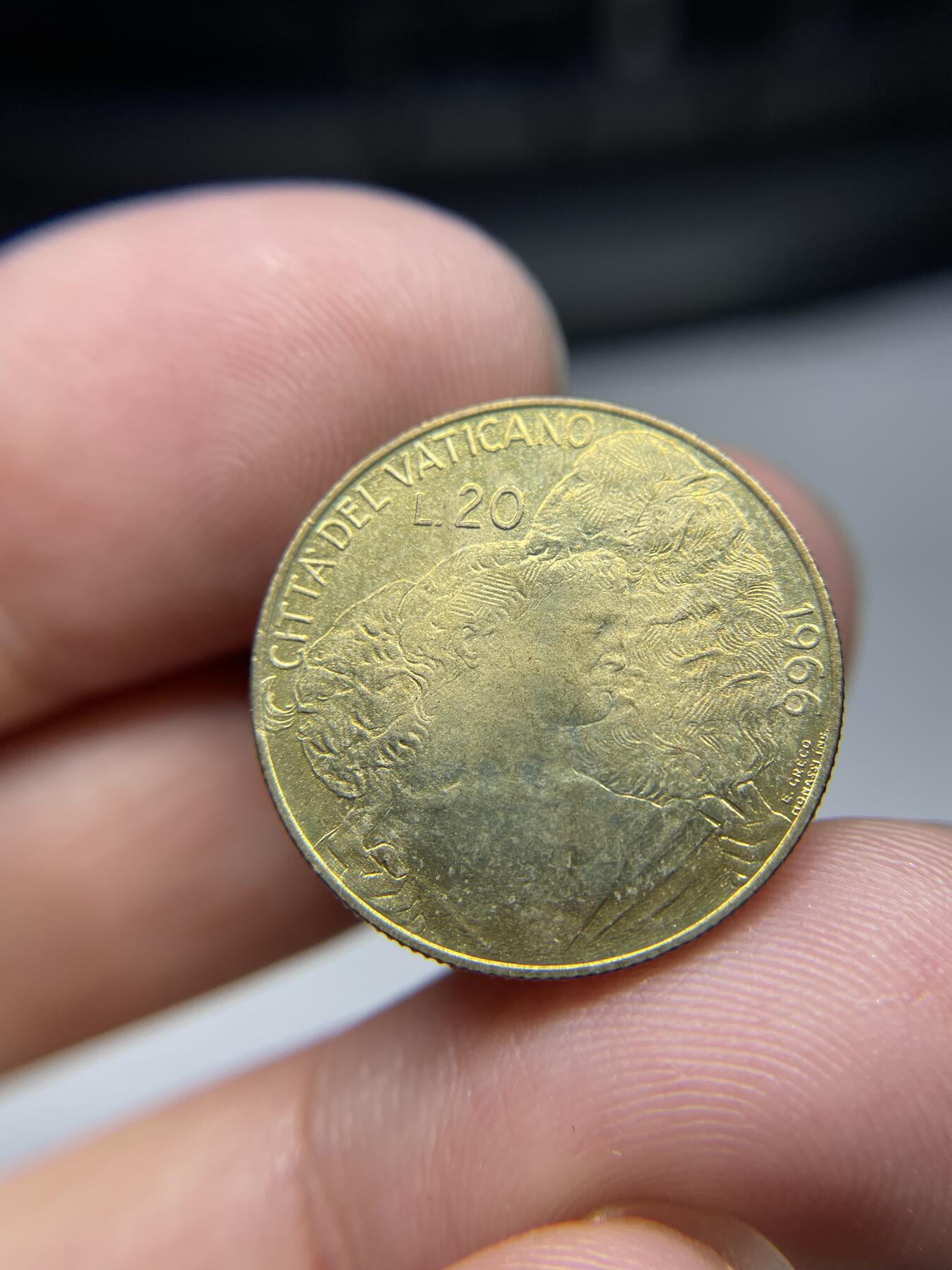 2024年集古藏今外币拍卖第七期-第4场—（总第64拍） 1966年梵蒂冈20里拉