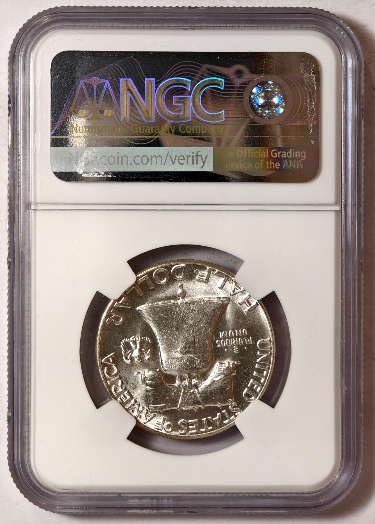 紫瑗钱币——第352期拍卖 美国 1963年 富兰克林 50美分 银币 NGC MS65