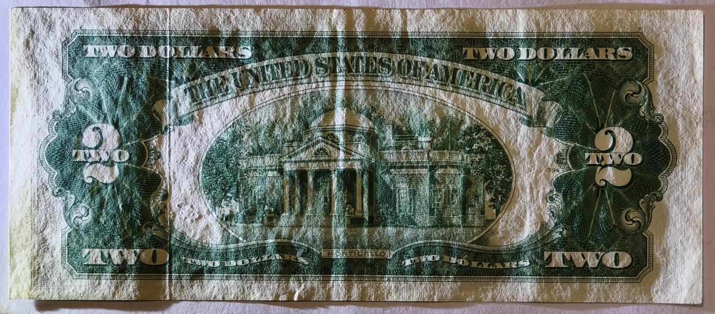 紫瑗钱币——第393期拍卖——纸币场 【双尾2】美国 1953年 B序列 托马斯·杰斐逊 2美元 红印 政府券 AU