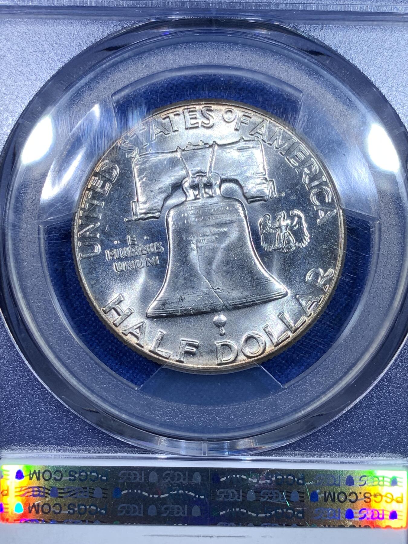 《竞宝斋》第269场- 周日，周一，周二  3场连拍 （全场包邮） PCGS MS64 美国1958年富兰克林半美元银币