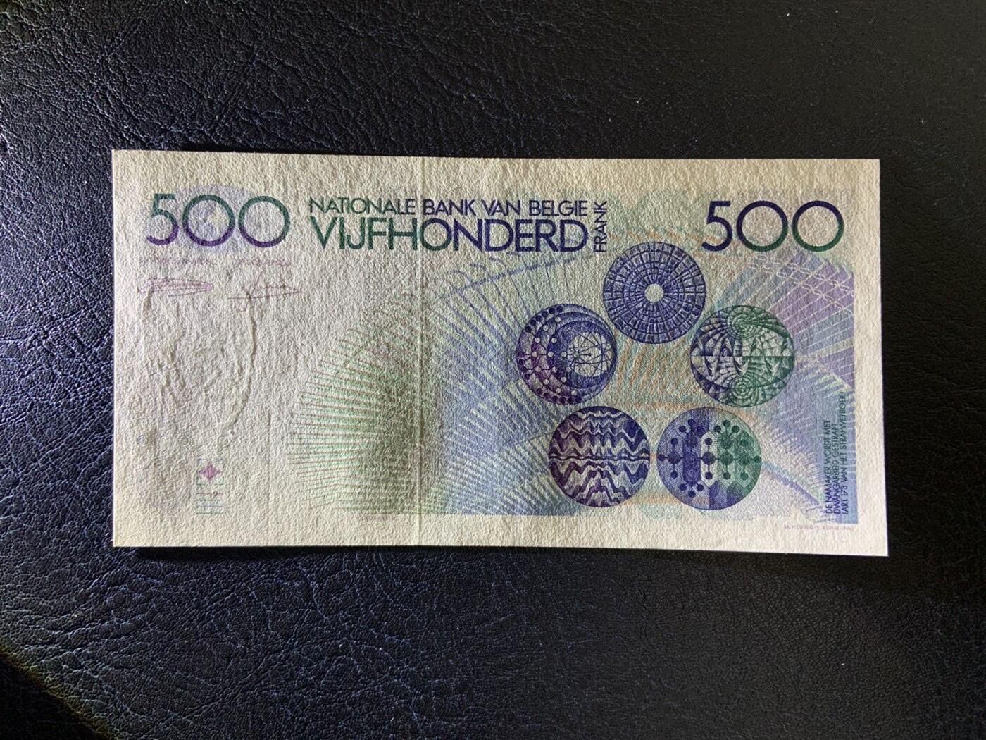 收藏联盟Quantum Auction 第347期拍卖  比利时1982年500法郎 品相AU+ 画家 麦尼埃