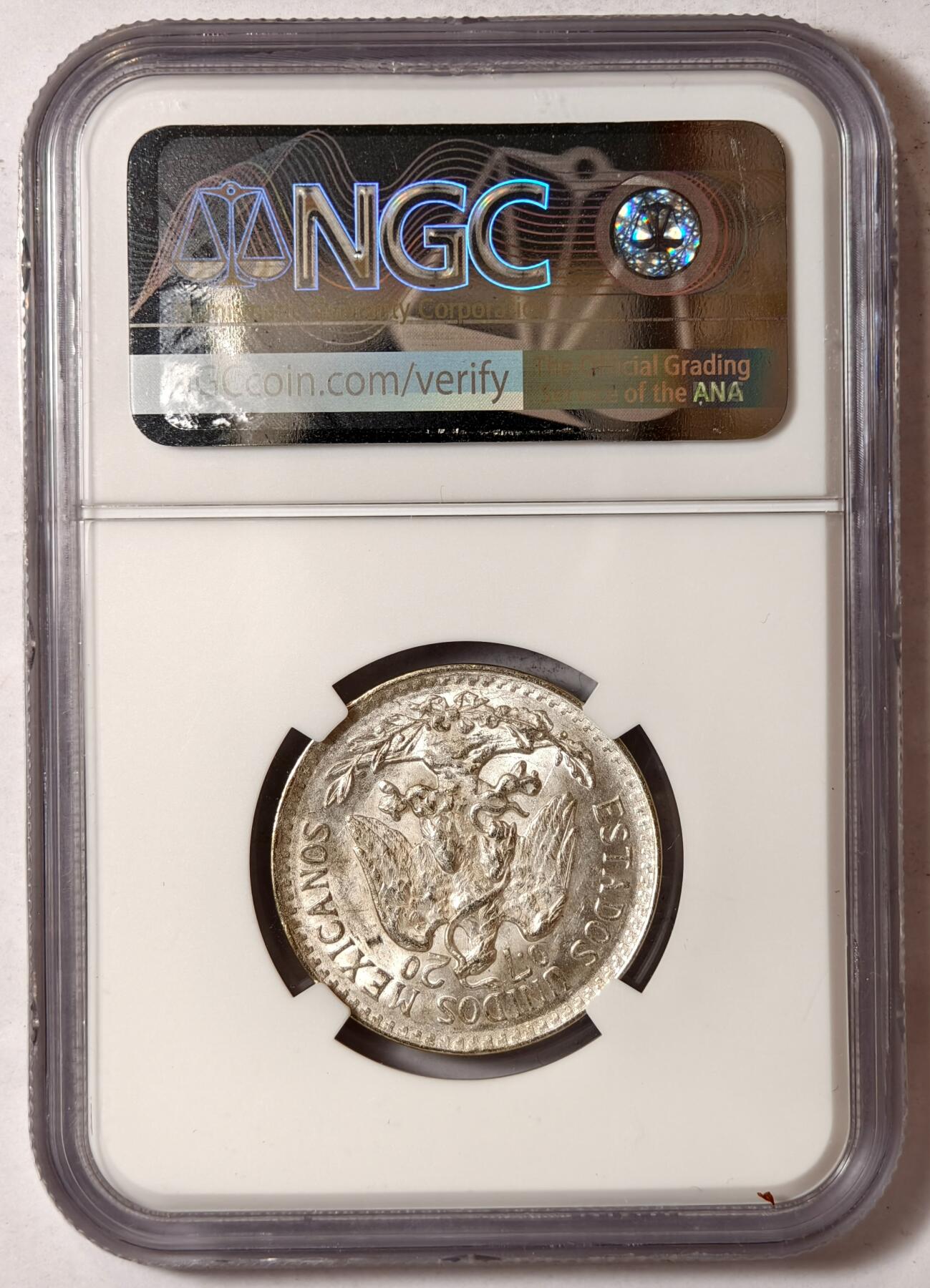 紫瑗钱币——第352期拍卖 墨西哥 1944年 M版 鹰洋 50分 银币 NGC MS64