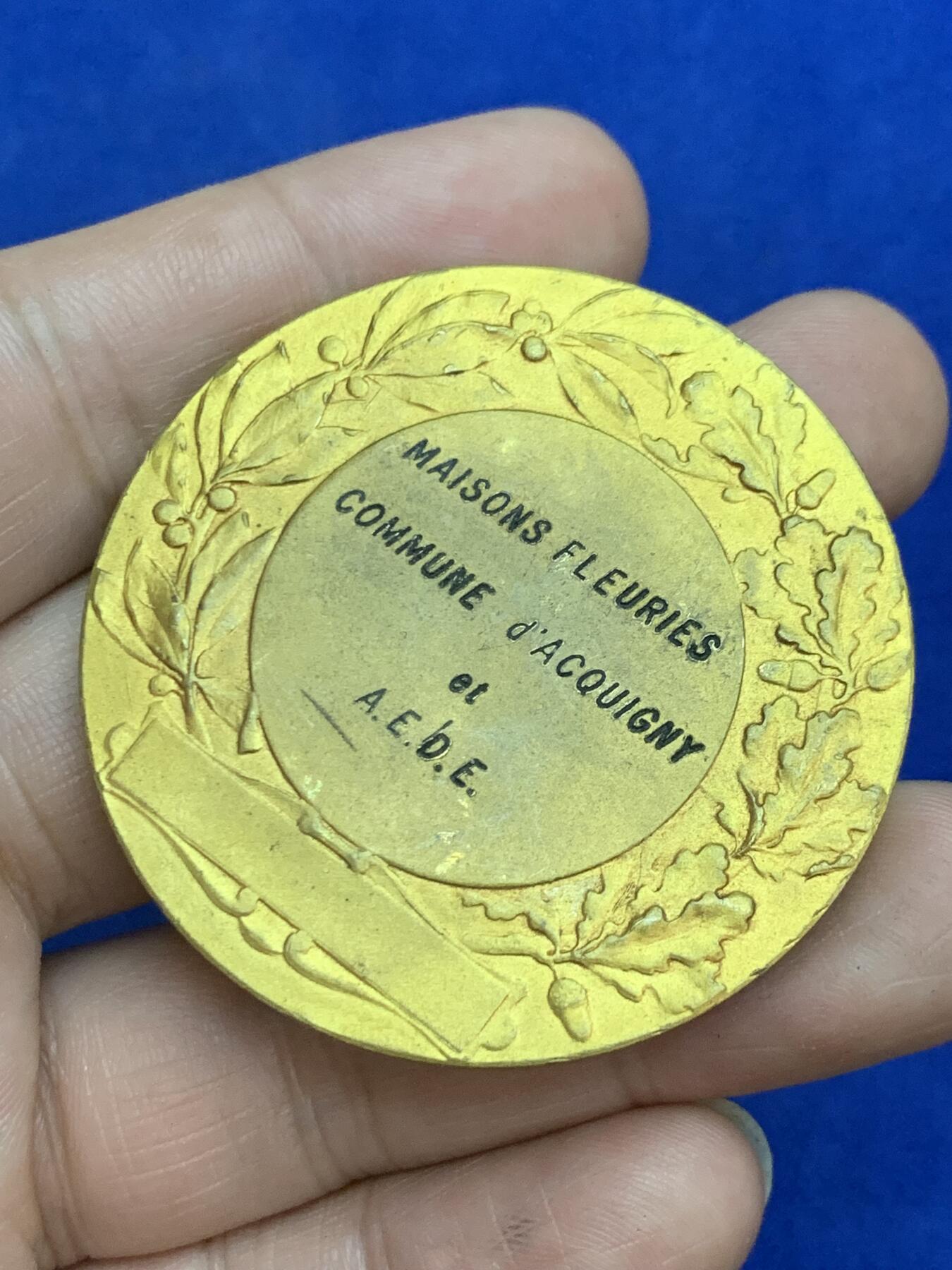 《竞宝斋》第271场-八角与章专场 周日，周一，周二  3场连拍 （全场包邮） 法国 花神铜章 少见品种 59.4克 50mm 