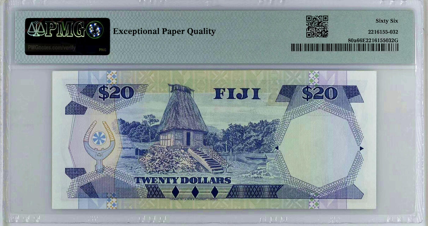 【Blue Auction】✨世界纸币精拍第479期【精】 斐济 1980年20元 女王 PMG66EPQ 