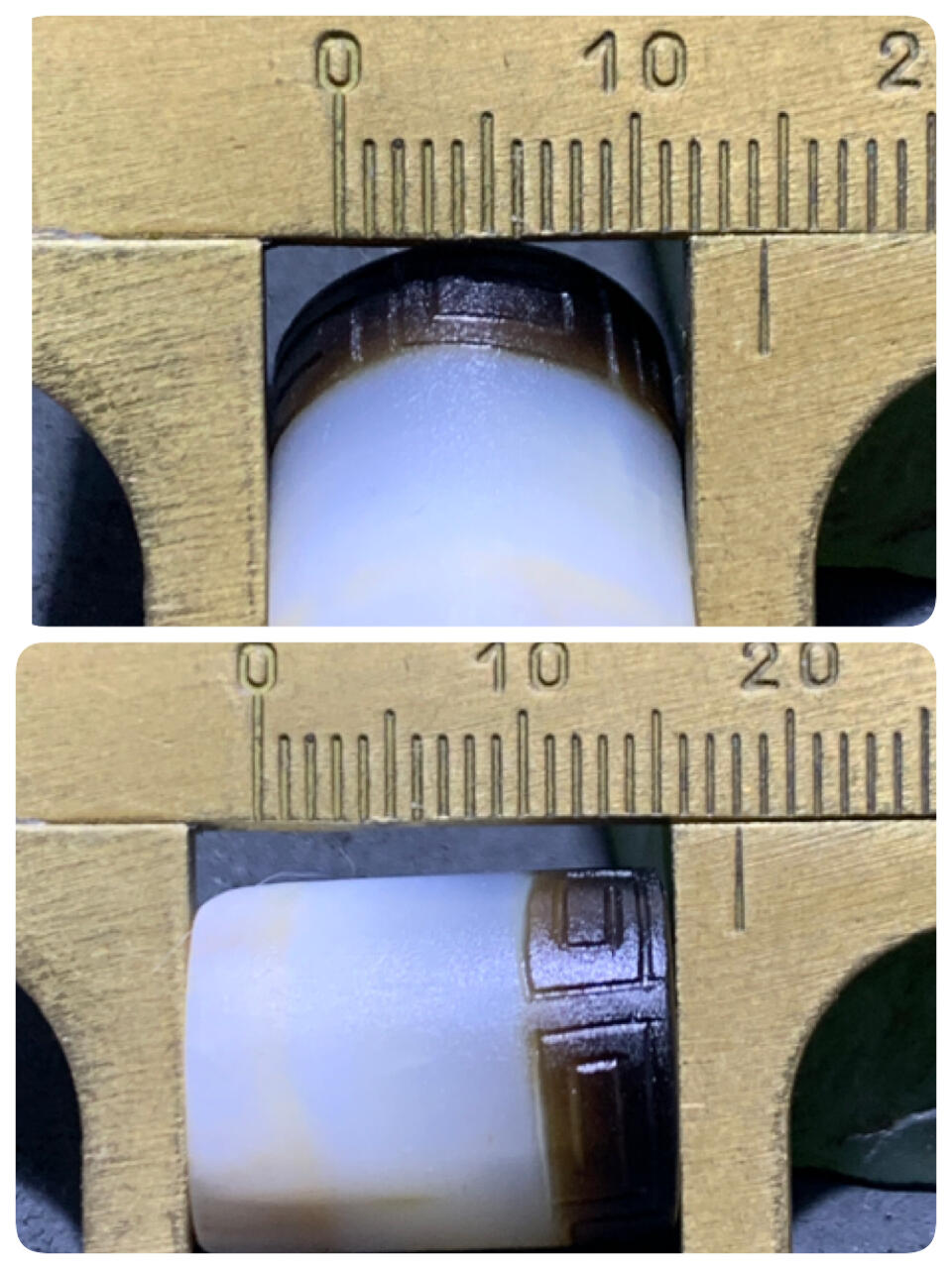 精品亚光药师玛瑙手工雕刻回纹随形桶珠一颗。