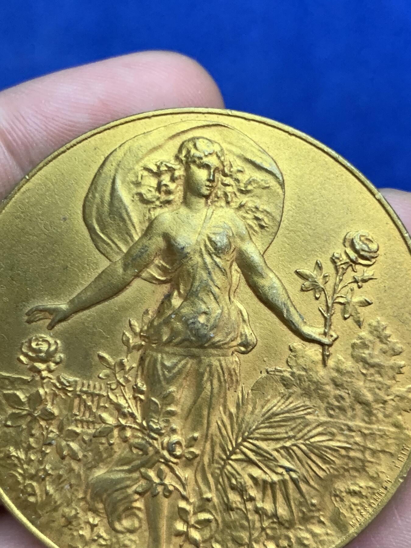 《竞宝斋》第271场-八角与章专场 周日，周一，周二  3场连拍 （全场包邮） 法国 花神铜章 少见品种 59.4克 50mm 