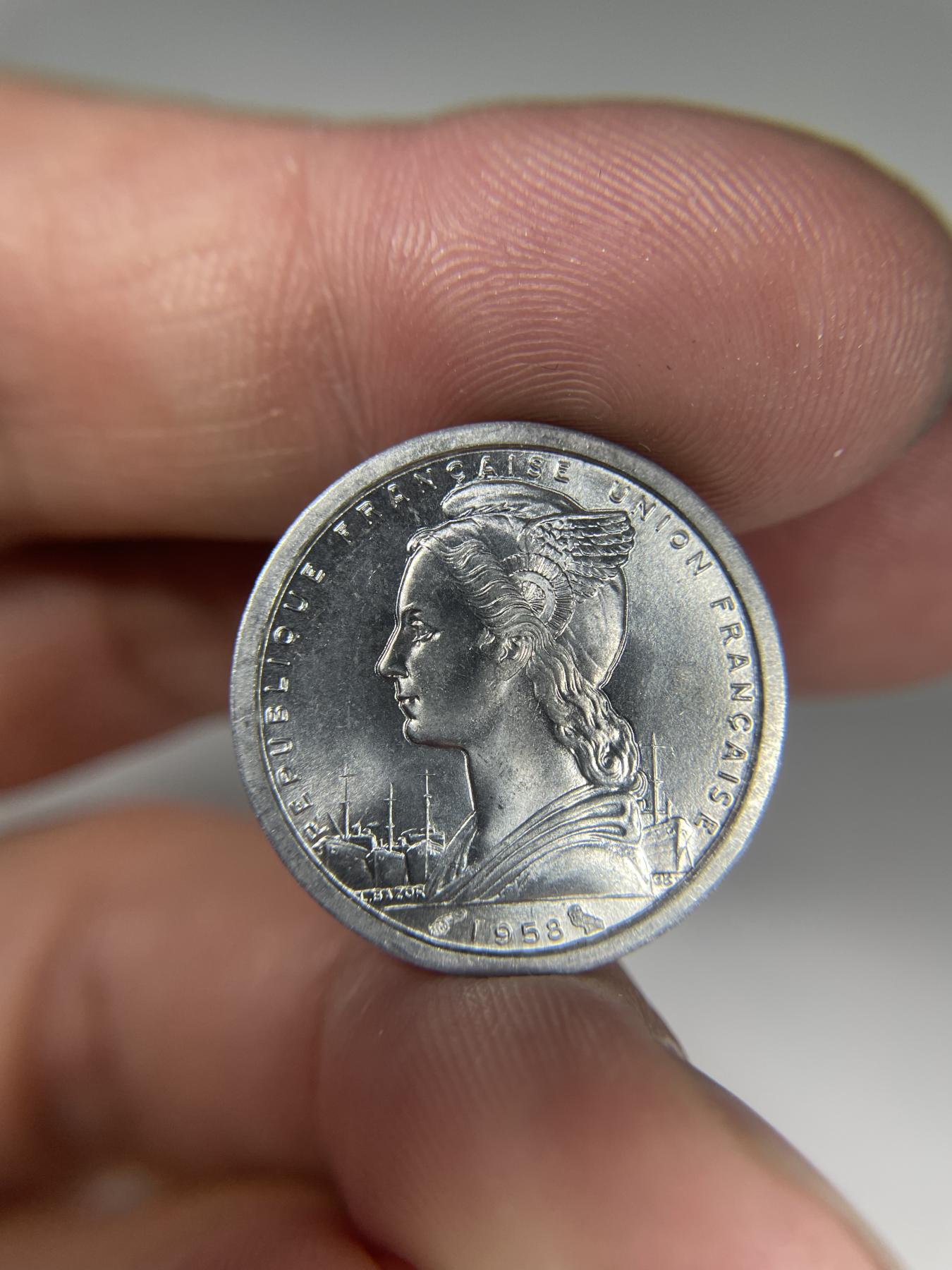 2024年集古藏今外币拍卖第七期-第5场—（总第65拍） 1958年马达加斯加1法郎