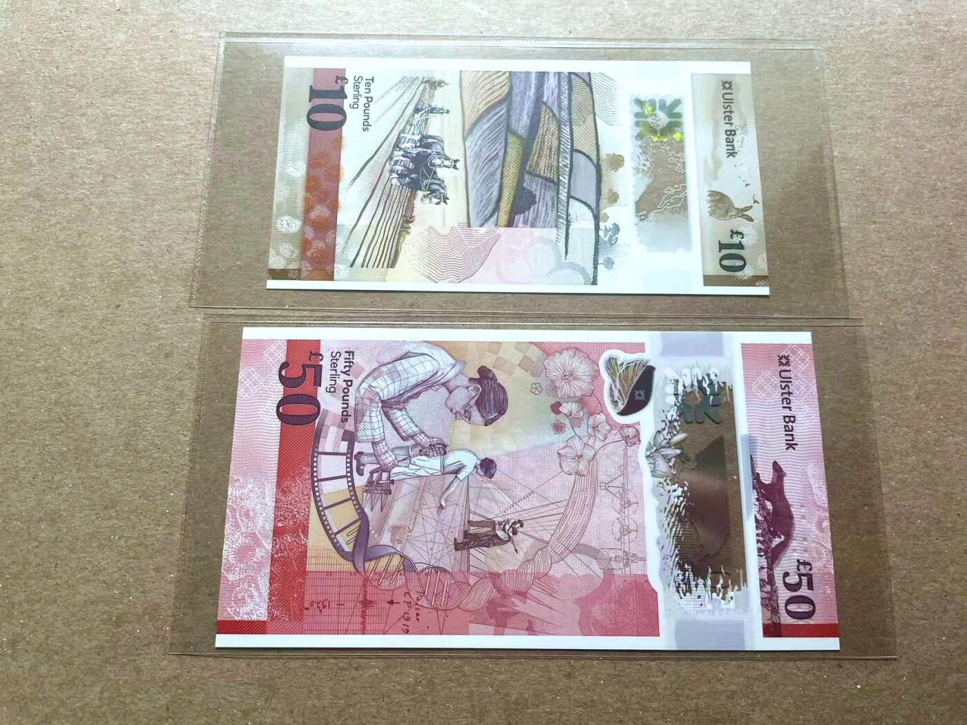 【Blue Auction】✨世界纸币精拍第479期【精】 【一组2张AA冠 含千位小号】北爱尔兰 2018-21年10-50镑 全新UNC