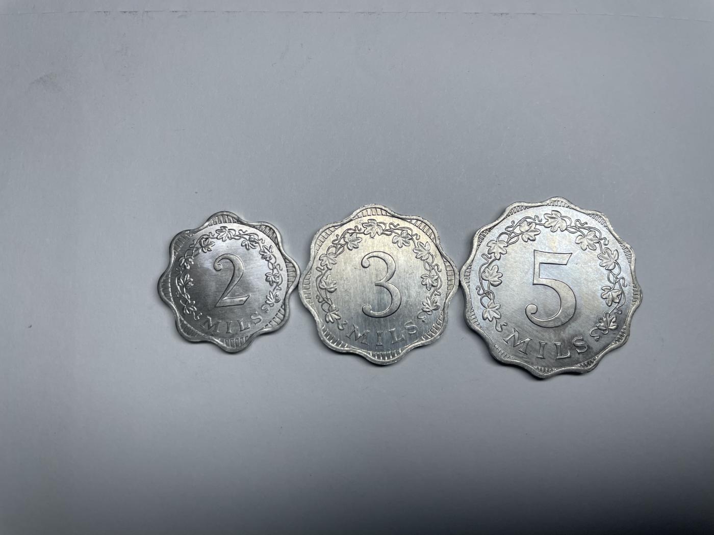 2024年集古藏今外币拍卖第七期-第5场—（总第65拍） 1972年马耳他2、3、5分