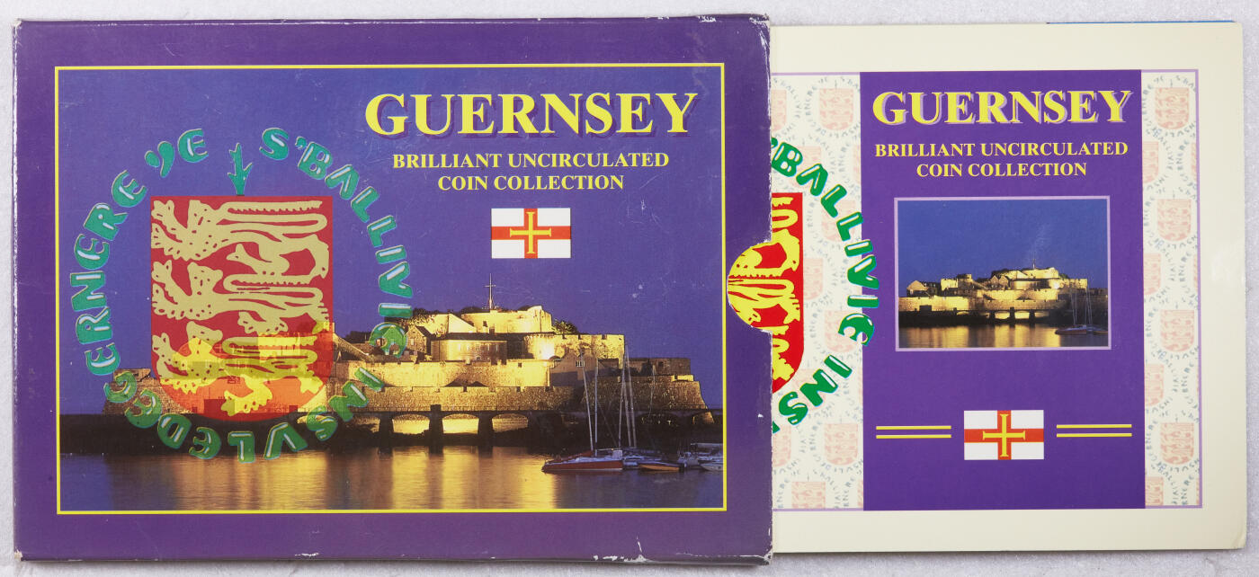 S&S Numismatic世界钱币-拍卖 第115期  英属格恩西岛1997年 女皇高冠版 9枚套币官方卡币  只发行1年，非常稀少