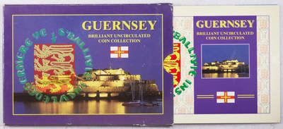 S&S Numismatic世界钱币-拍卖 第115期  - 英属格恩西岛1997年 女皇高冠版 9枚套币官方卡币  只发行1年，非常稀少