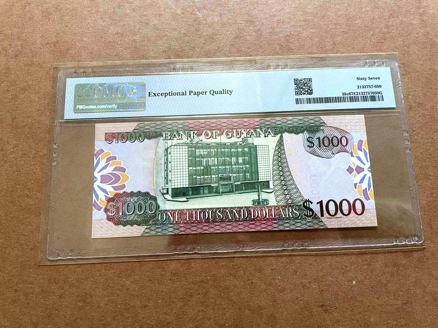 【Blue Auction】✨世界纸币精拍第479期【精】 【无47】圭亚那 2019年1000元 PMG67EPQ 高分