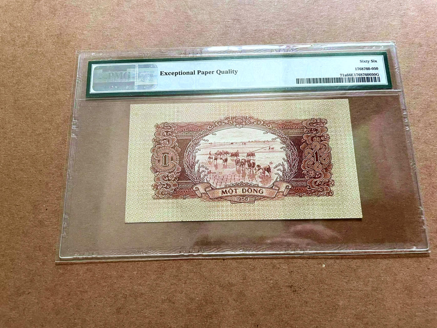 【Blue Auction】✨世界纸币精拍第479期【精】 越南 1958年1盾 PMG66EPQ 