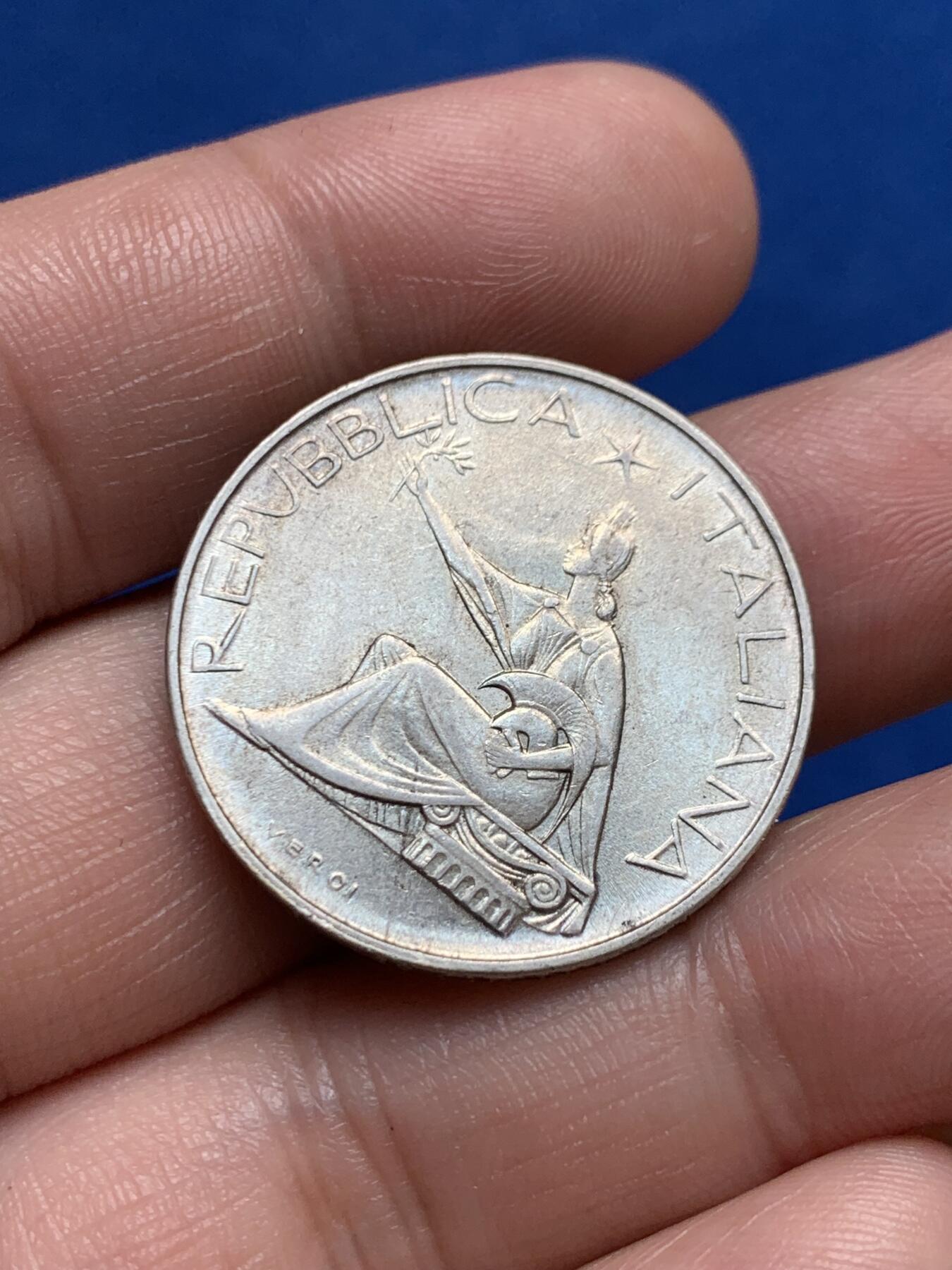 《竞宝斋》第270场- 周日，周一，周二  3场连拍 （全场包邮） 意大利1961年统一100周年500里拉银币